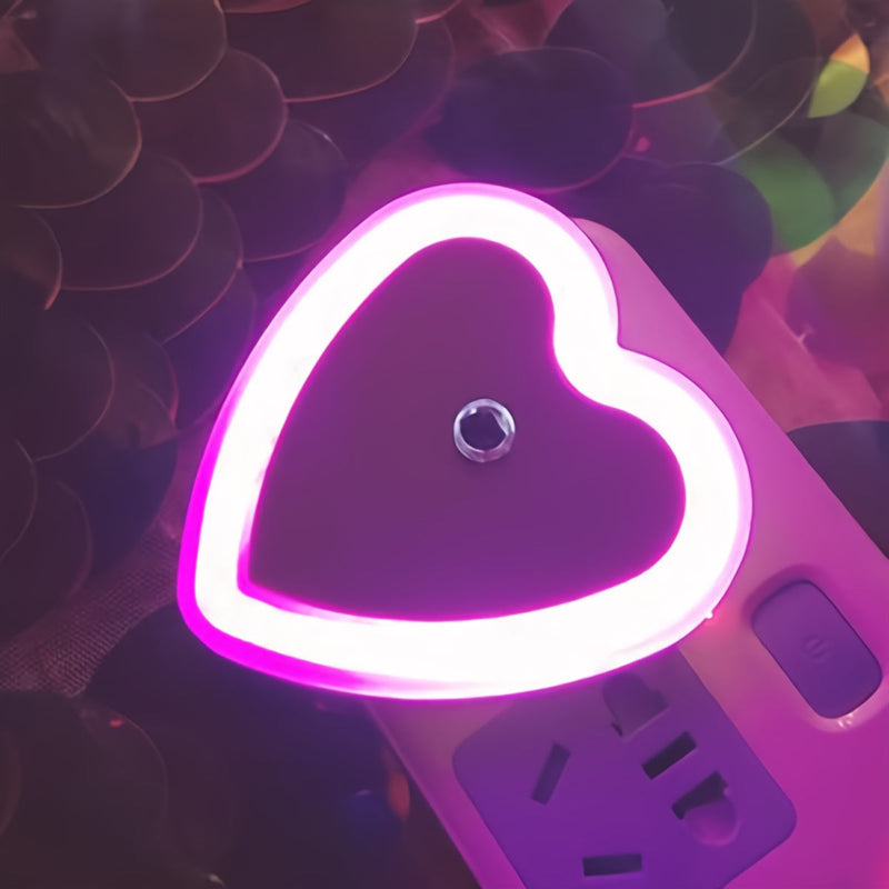 HeartGlow LED Lampă de Noapte - Iluminare Inteligentă de Noapte de la Amurg până la Zori