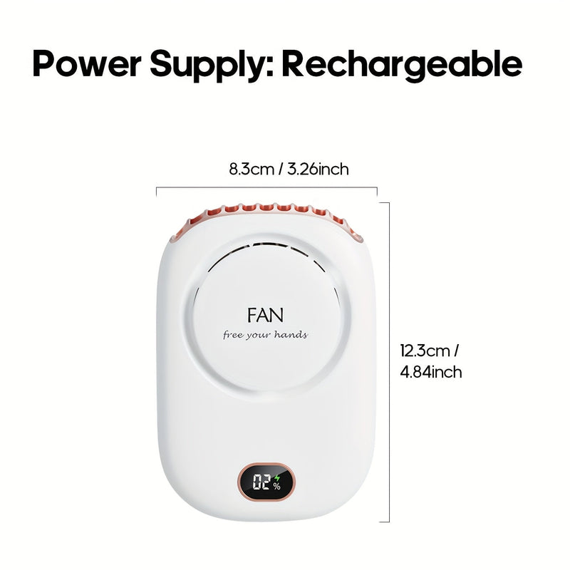 Ventilator Mini USB Reîncărcabil pentru Gât – Ușor cu Viteze Reglabile