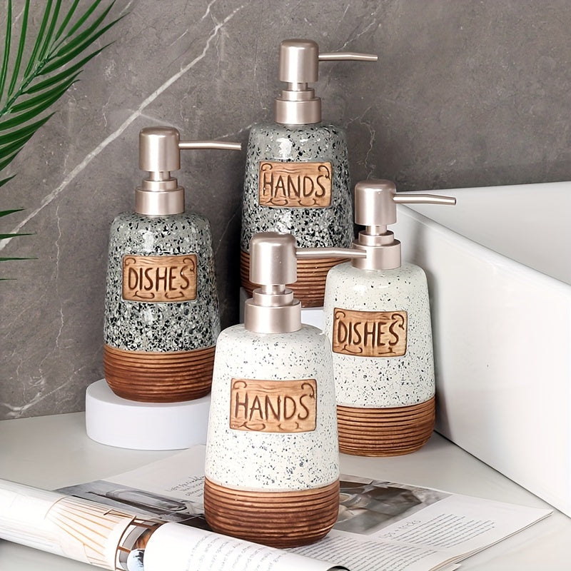 Vintage ceramiczny dozownik do mydła – 420ml do kuchni lub łazienki