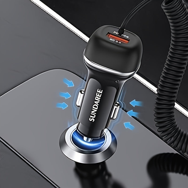 Încărcător Auto Rapid USB-C 51W – Pentru Încărcare Supers rapidă a Mai Multor Dispozitive