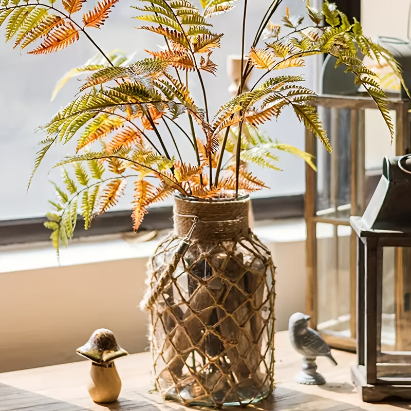 Rustic Glass Vase with Jute Cord – Decorative and Timeless for Your Interior