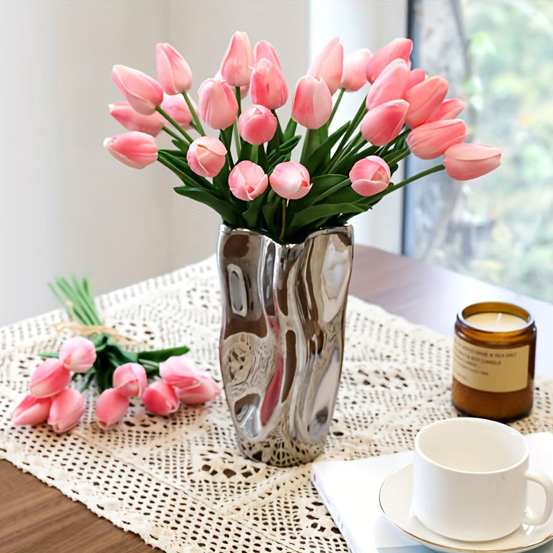 Set of 10 Realistic Tulips – Ideal for Weddings and Interior Decoration