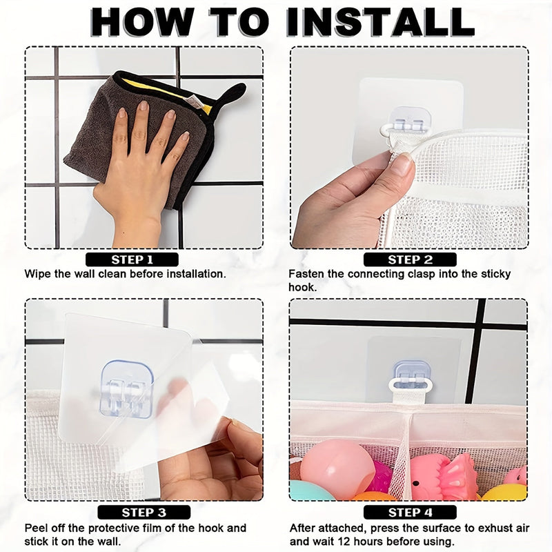 Organizer na zabawki do kąpieli z siateczki - Idealny do porządkowania