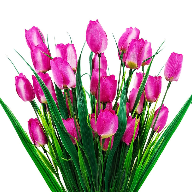 6 darabos mesterséges tulipán csomag – UV-álló és élethű kert- és beltéri dekorációhoz