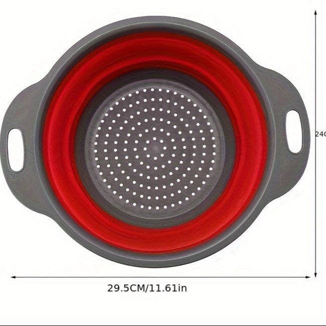 Składany Zestaw Sit Silikonowych – Idealny do Makaronu, Warzyw i Owoców