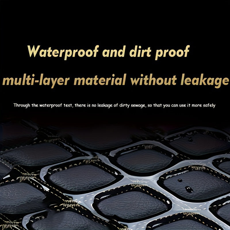 Zestaw 4 Wodoodpornych Dywaników z PU Skóry do Samochodu – Stylowe i Trwałe