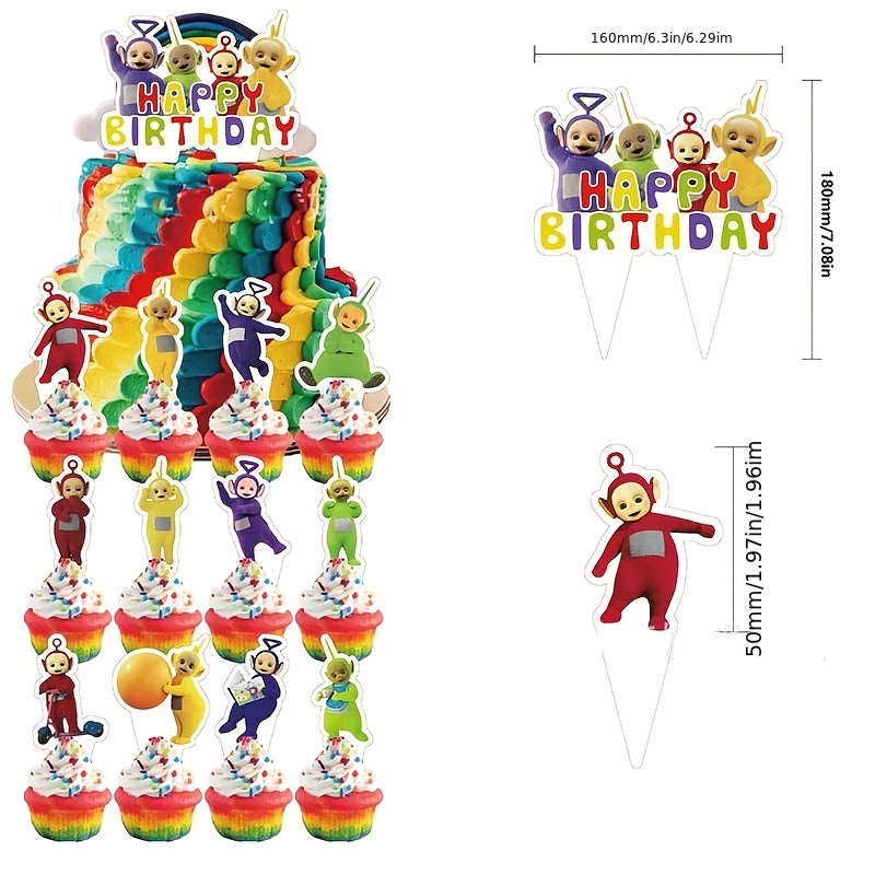 Teletubbies Születésnapi Készlet – Teljes Dekoráció Vidám Ünnepléshez