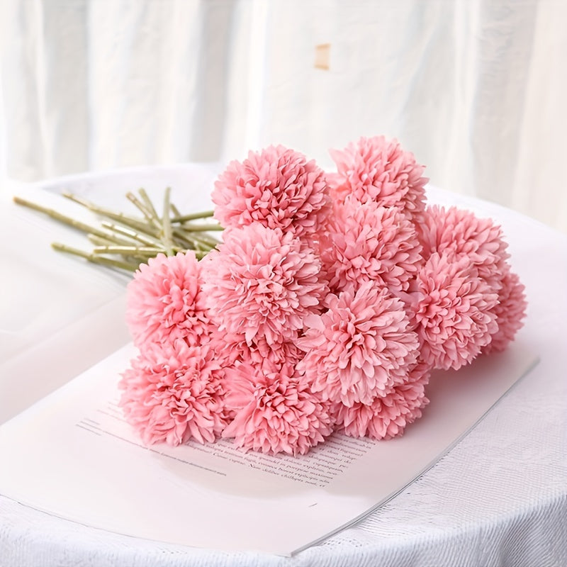Set of 5 Artificial Chrysanthemum Flowers – Realistic Flower Arrangements for Weddings and Interior Decoration