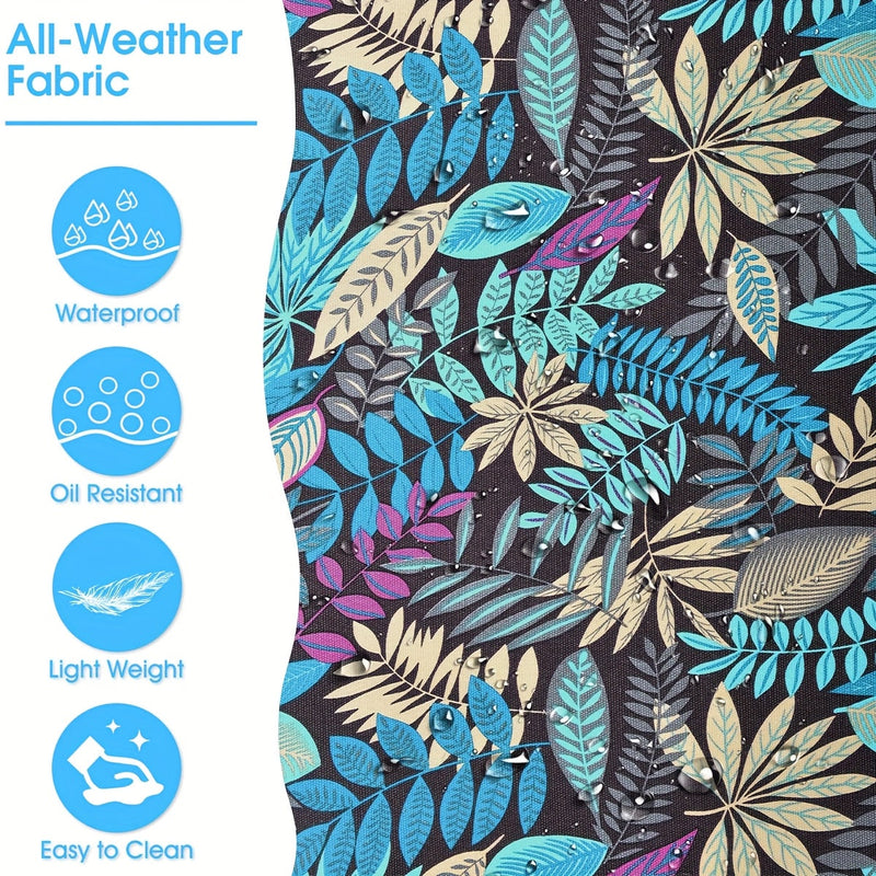 Modna Duża Torba Plażowa z Wzorem Liści - Przestronna, Trwała i Idealna na Wakacje