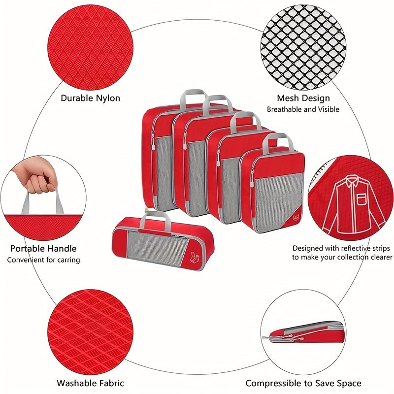Zestaw Organizerów Bagażu – Kompaktowy i Praktyczny w Podróży