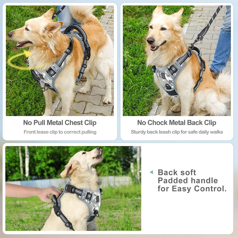 Reflective Harness for Dogs – Easy Walking and Training with Handle