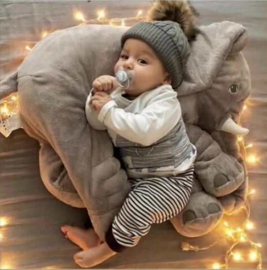 Poduszka dla Niemowląt w Kształcie Słonia – Miękka, Przytulna i Wygodna