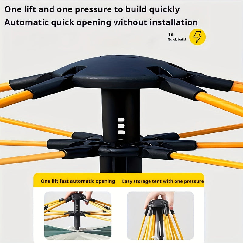 QuickCamp Namiot - Szybko rozkładający się namiot z ochroną UV dla 4 osób