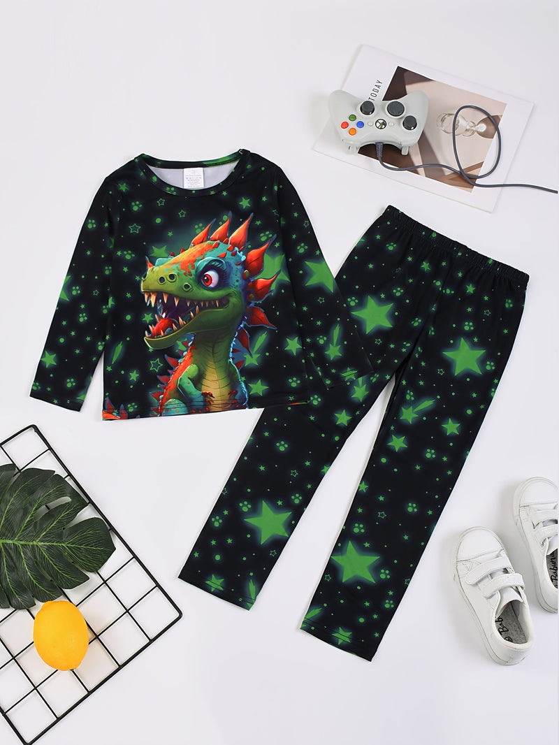 Zestaw Piżam DinoGlow - Olśniewające Wieczory dla Przygód Dzieci