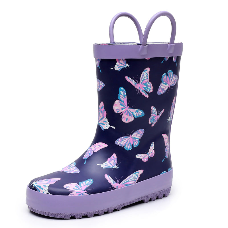 Cizme de ploaie pentru copii cu motiv de fluture - Protecție veselă pentru ploaie