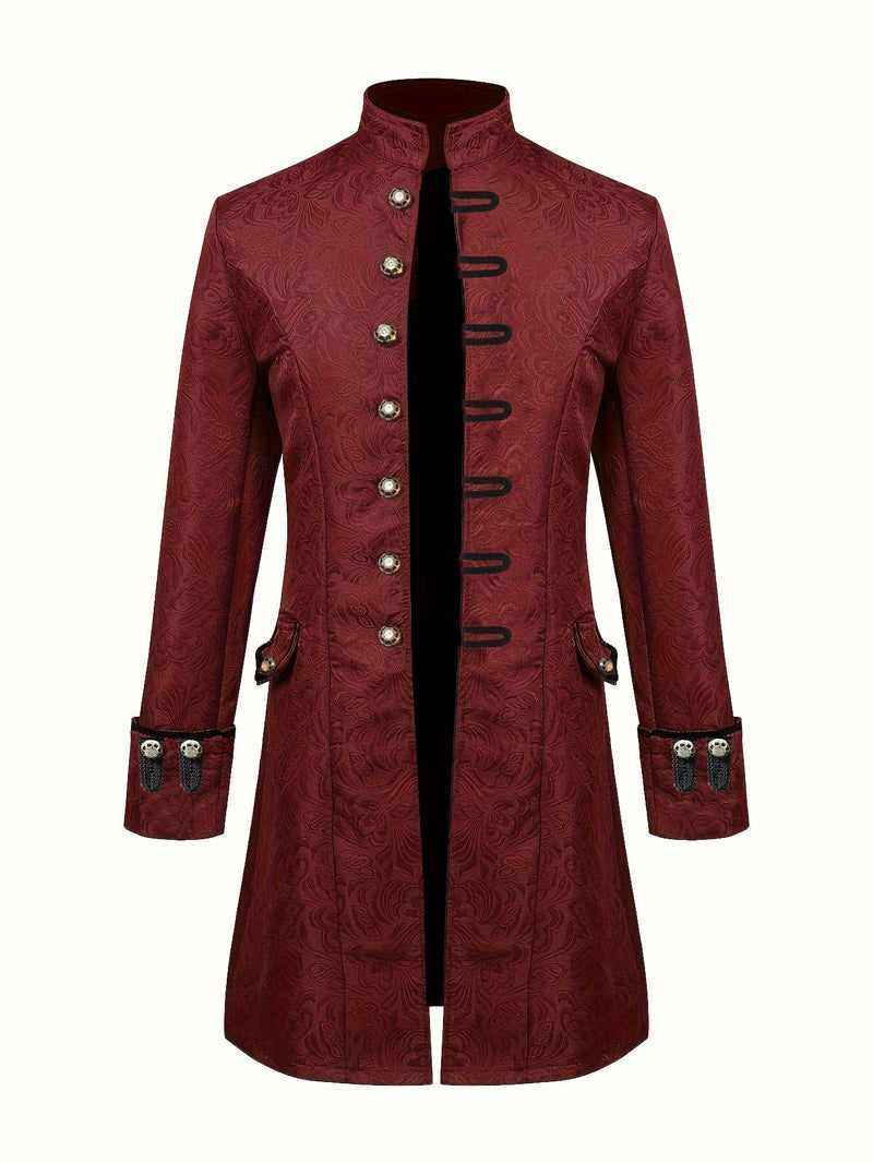 Hendrik Średniowieczny Żakardowy Płaszcz - Stylowy i Elegancki Strój na Uroczystości