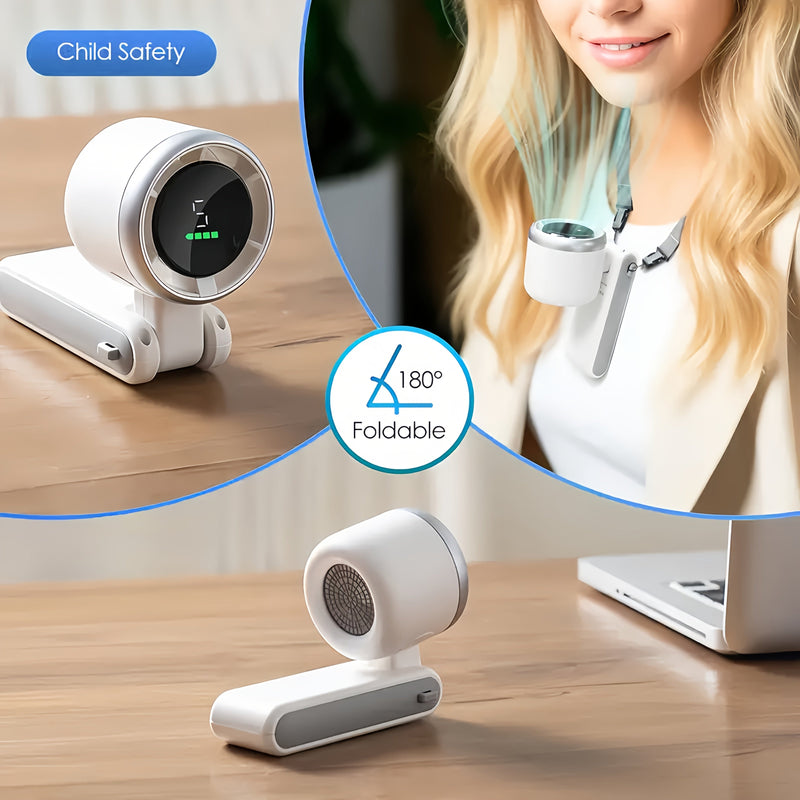 Ventilator Turbo Manual Compact – 3-în-1 Încărcabil USB cu 5 Viteze