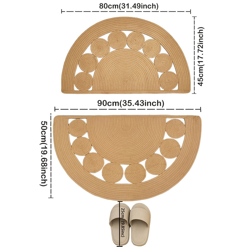 Boho Ręcznie Wykonana Mata Łazienkowa – Idealna do Twojej Łazienki lub Przedpokoju