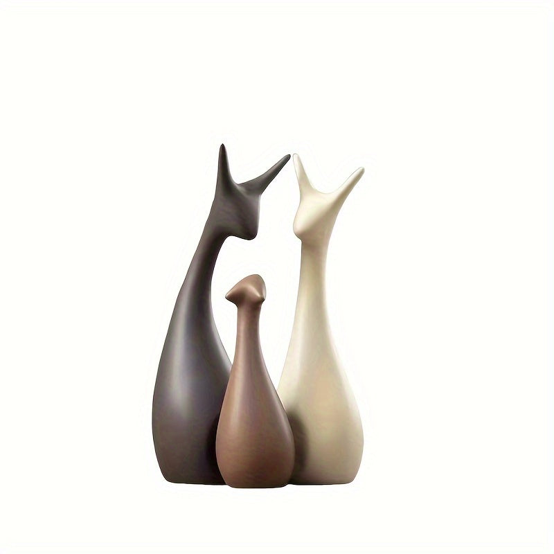 Ceramic Set with Moose – Luxury Decoration for Living Room and Office
