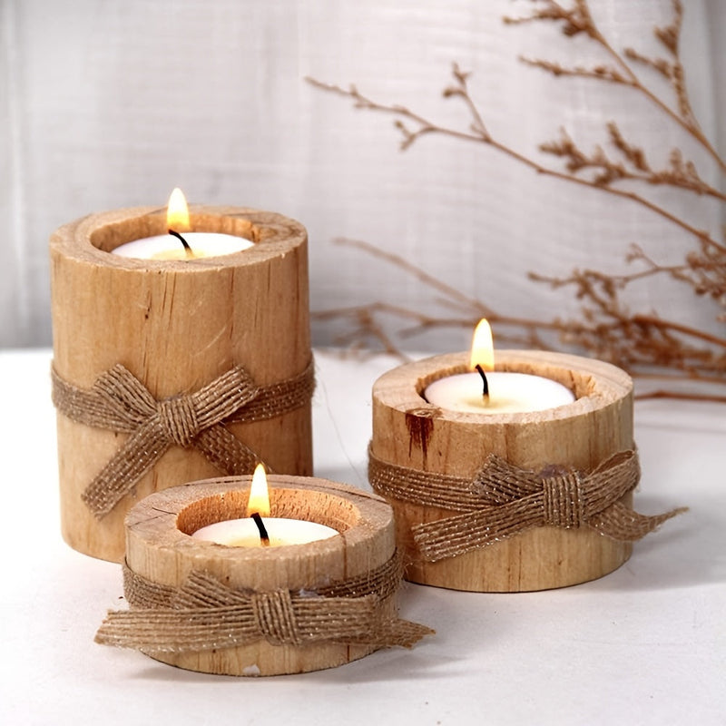 Wooden Warmer with Jute Cord – Rustic Decoration for Home and Garden