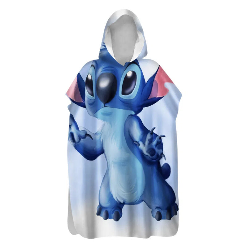 Kocyk Microfibra Stitch z Kapturem – Szybkoschnący i Odpowiedni do Użytku Wewnętrznego i Zewnętrznego