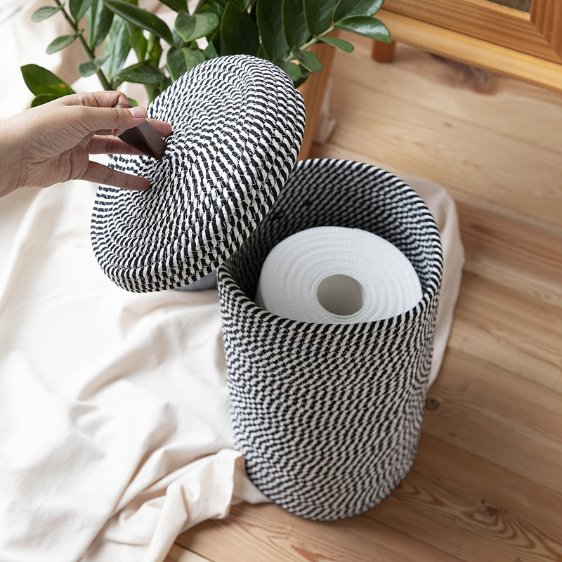 Boho Koszyk na Przechowywanie - Dla Stylowej Łazienki