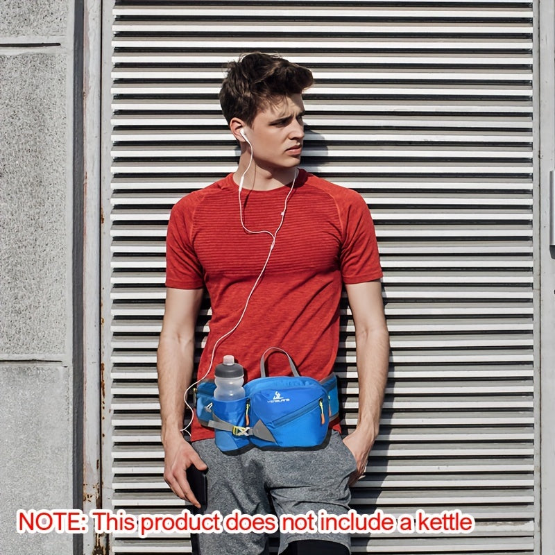 Wszechstronny Pas Biegowy z Uchwytami na Butelkę – Wytrzymały Nylon z Zipperami do Wędrówek i Maratonów