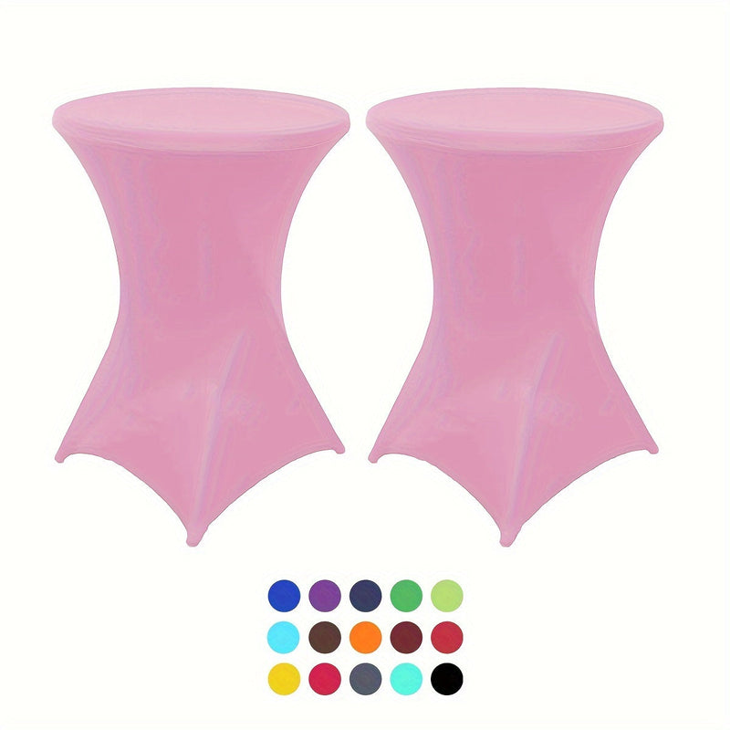 Elastyczna Pokrowiec na Stół Koktajlowy - Gładki Kolor, Idealny na Imprezy i Wydarzenia