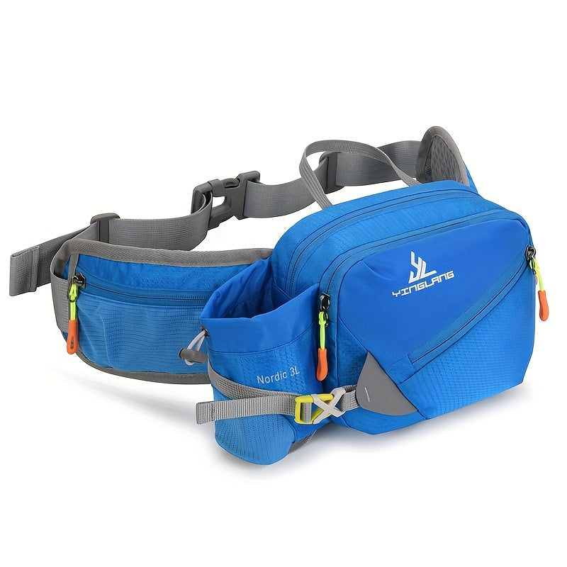 Wszechstronny Pas Biegowy z Uchwytami na Butelkę – Wytrzymały Nylon z Zipperami do Wędrówek i Maratonów