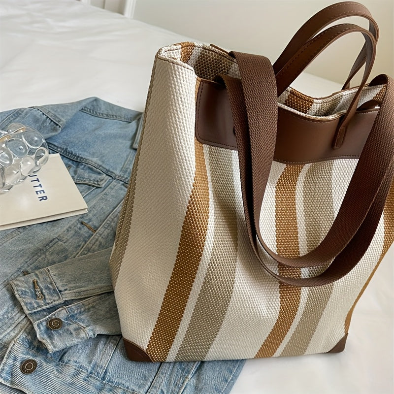 MetroStripe Casual Tote – Funkcjonalność i Design