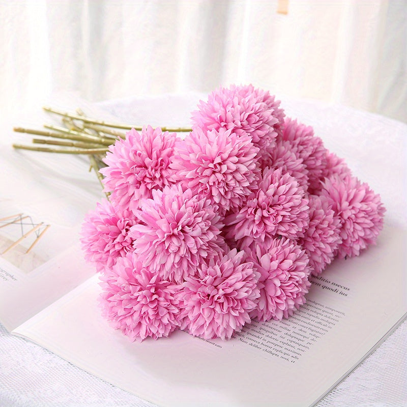 Set of 5 Artificial Chrysanthemum Flowers – Realistic Flower Arrangements for Weddings and Interior Decoration