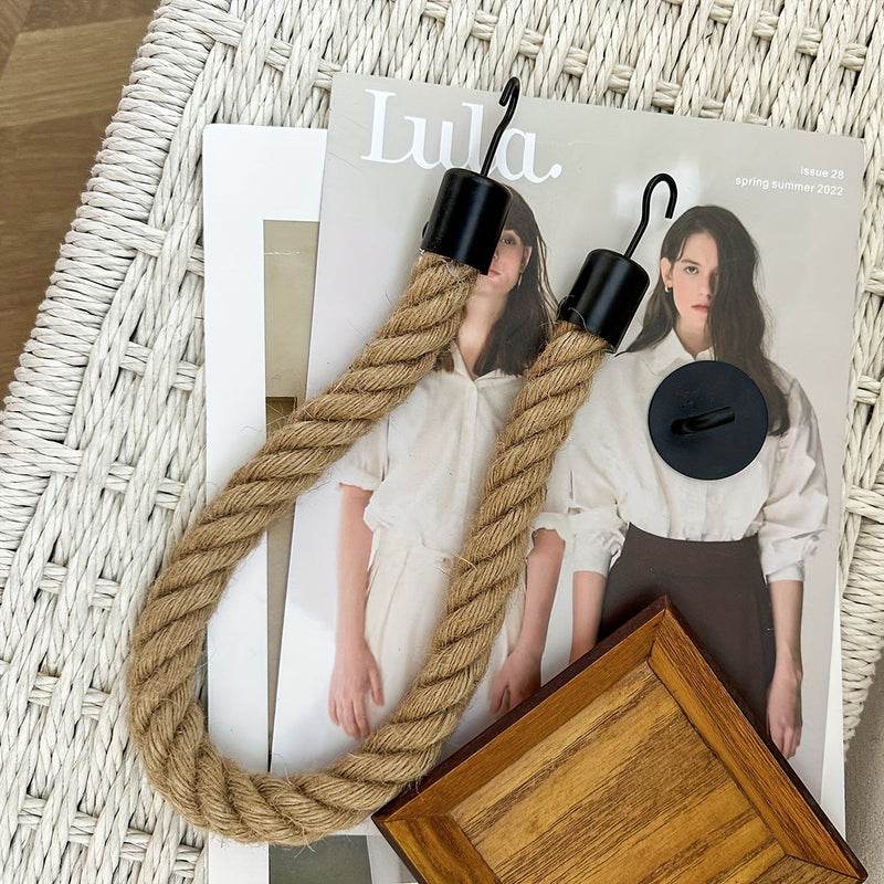 Uchwyt na papier toaletowy z liny konopnej - Dla stylowych łazienek