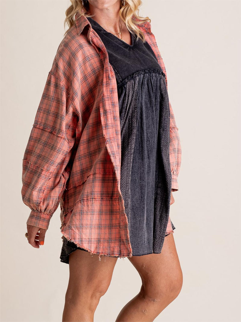 Sarah Casual Overshirt - Wygodny i Stylowy