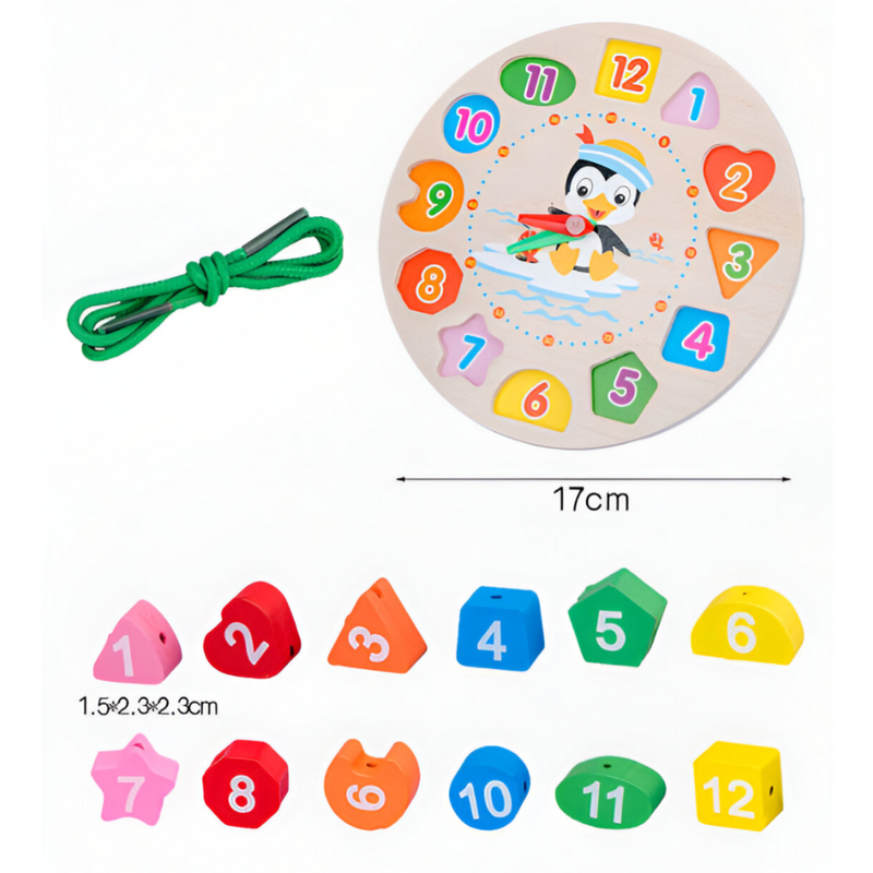 Nauczyciel Czasu – Drewniany Zegar do Edukacyjnej Zabawy