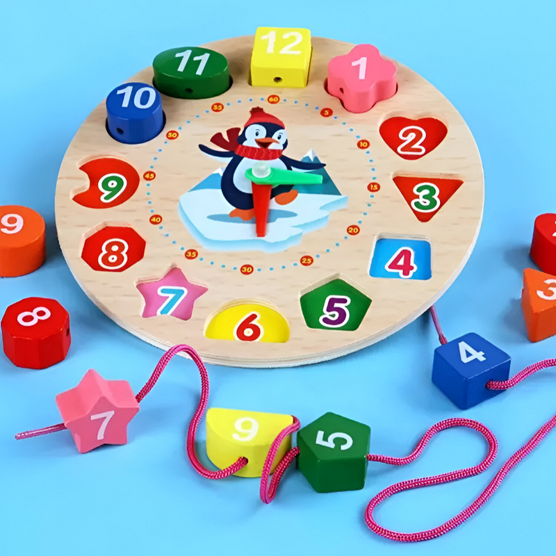 Nauczyciel Czasu – Drewniany Zegar do Edukacyjnej Zabawy