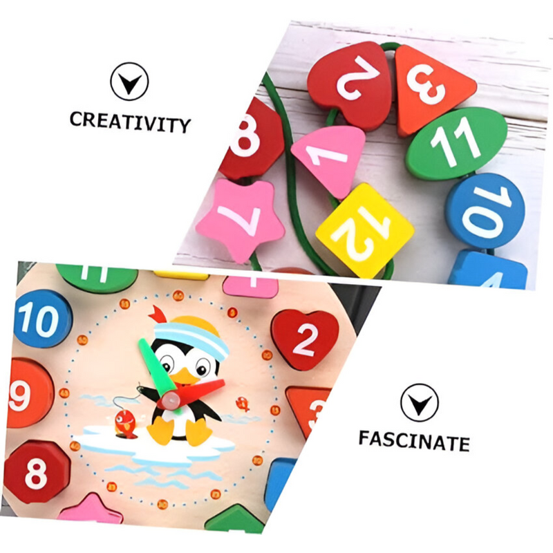 Nauczyciel Czasu – Drewniany Zegar do Edukacyjnej Zabawy