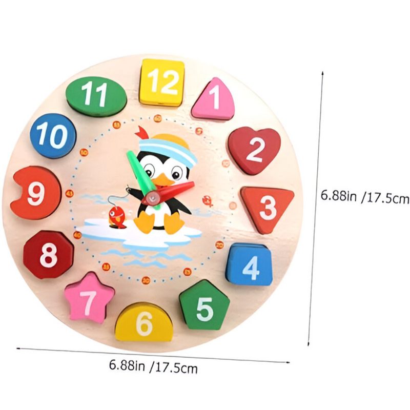 Nauczyciel Czasu – Drewniany Zegar do Edukacyjnej Zabawy