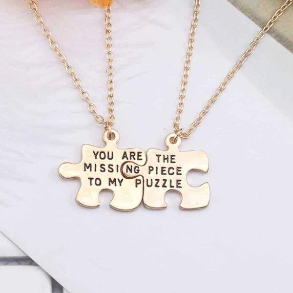 Colier în formă de puzzle - Conexiune perfectă de Valentine's Day