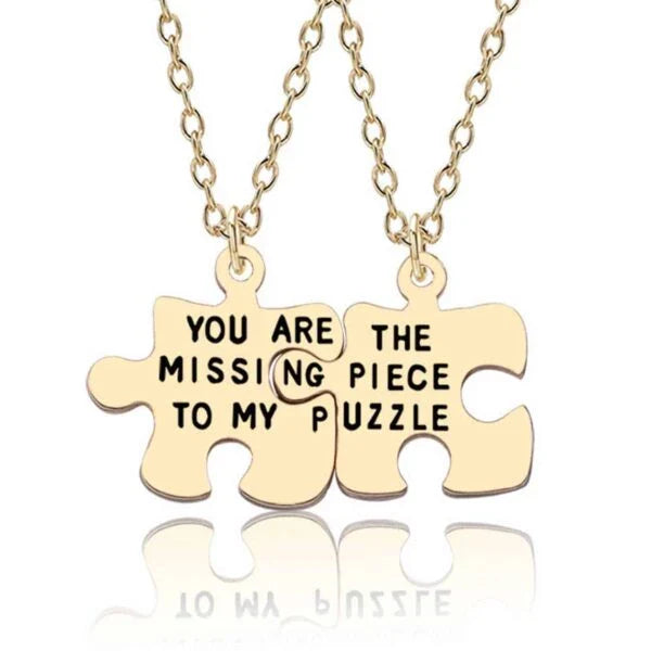 Colier în formă de puzzle - Conexiune perfectă de Valentine's Day
