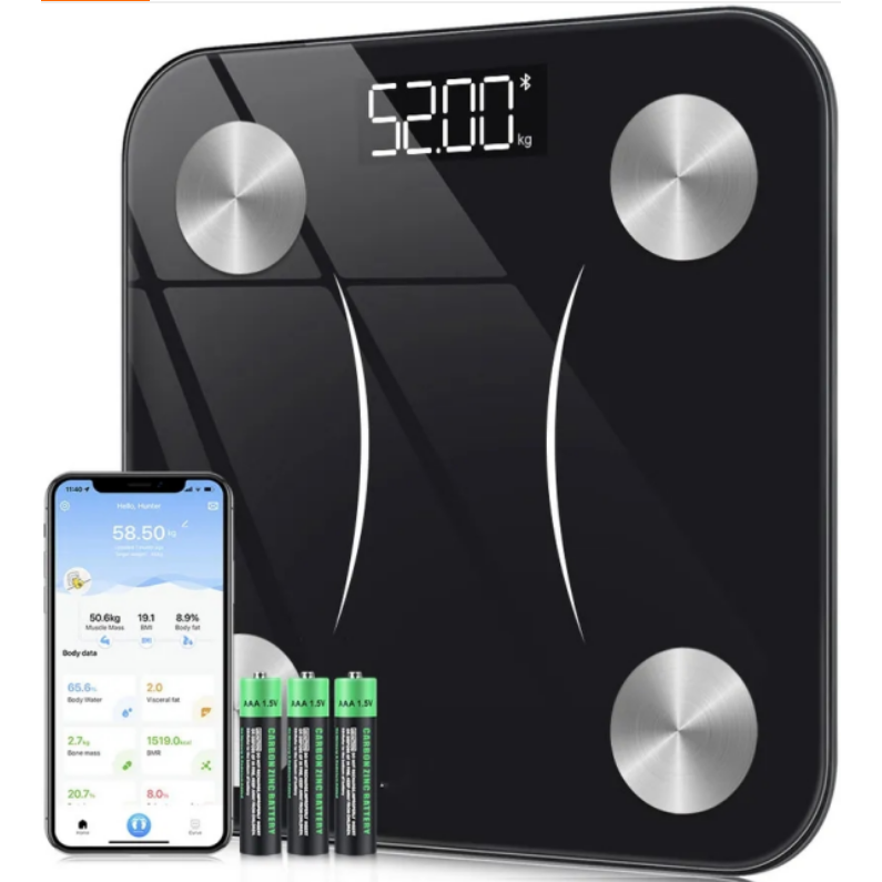 Inteligentna Waga do Analizy Ciała – Mierzy Wagą, Masę Mięśni, Procent Tłuszczu i Więcej