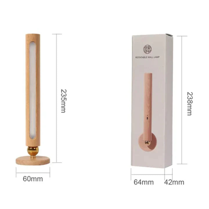 Lampa Ścienna Aura z Drewna - Dla Nastrojowego i Elastycznego Oświetlenia